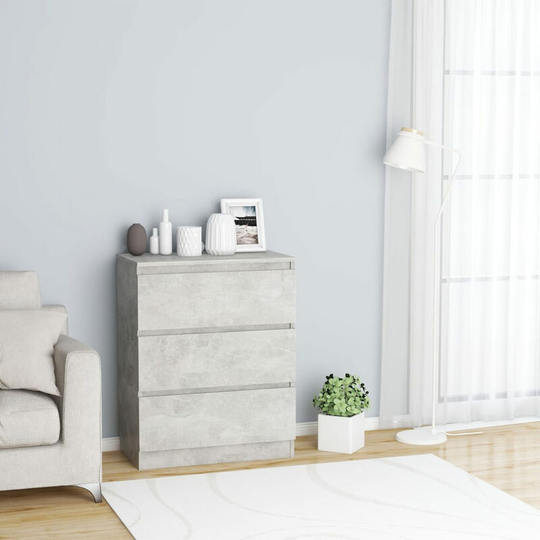 Sideboard Concrete Grey 60x33,5x76 cm Chipboard