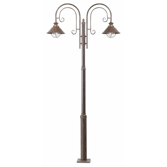 Faro Lighting - Faro Nautica - 2 Light Lamp Post Rust Brown, E27