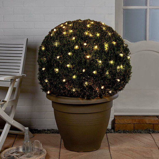 5m Solar Power Warm White Clear Berry led Fairy String Lights | Outdoor Garden - Warm White