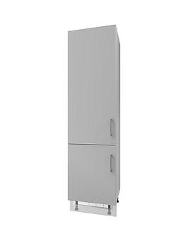 Manor Interiors Linea Light Grey 2 Tall Fridge Freezer Housing 600Mm (Left Hand Hinged)