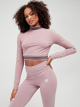 adidas Originals Retro Sport Long Sleeve Top - Light Red, Light Red, Size 12, Women