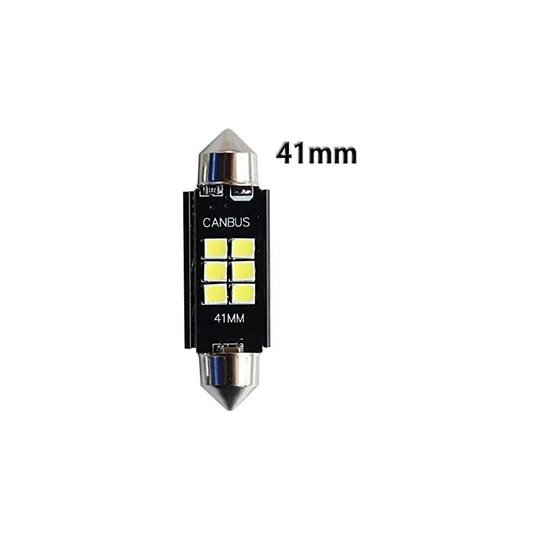 41mm C3W led Bulbs Canbus 3030 6-SMD No Error Car Interior Map Reading Lights Dome 12V/24V 3W Auto Lamp (White, 36MM)