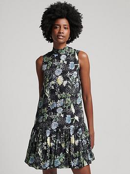 Superdry Studios Woven Mini Dress - Multi, Multi, Size 10, Women