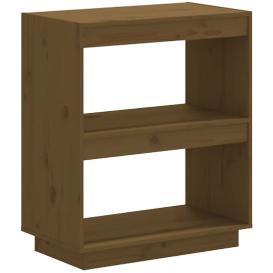 Book Cabinet Honey Brown 60x35x71 cm Solid Wood Pine Vidaxl Brown