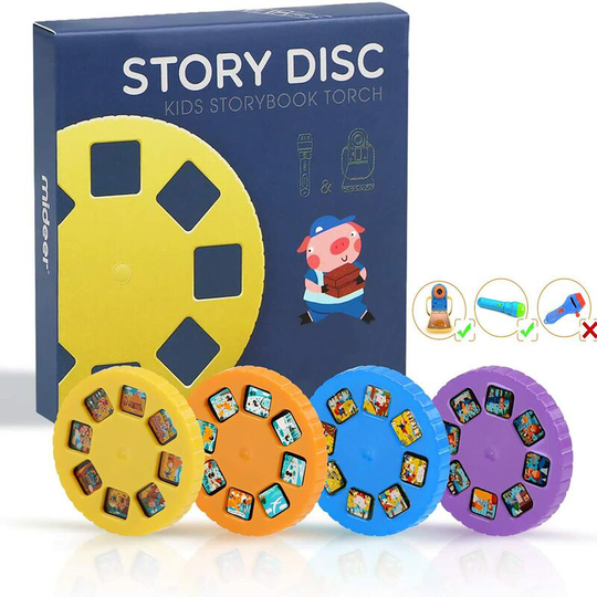Briday - 4 Fairy Tale Movies 32 Story Slides Projector Flashlight Kids Bedtime Toys