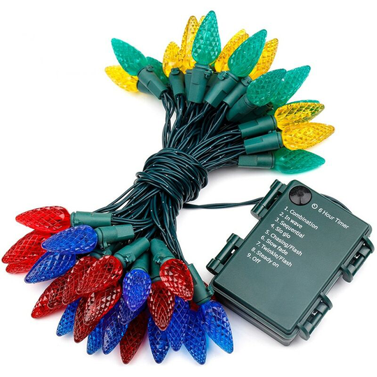 Aougo - led Fairy Lights, 50 led Strawberry Fairy Lights 5m led Garland Fairy Lights Window Decoration Birthday Patio