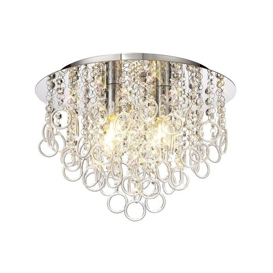 Ceiling, 4 Light E14, Polished Chrome, Crystal - Luminosa Lighting