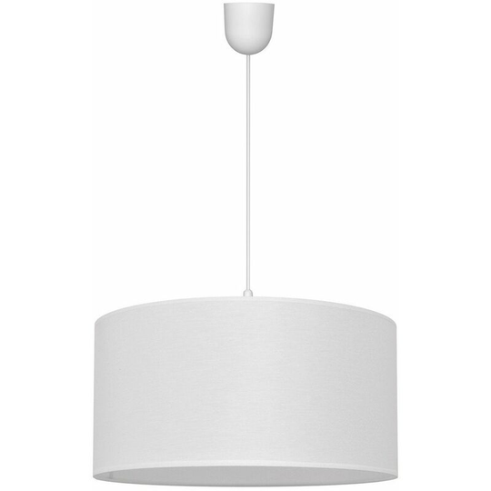 Helam Alba Cylindrical Pendant Ceiling Light White 40cm