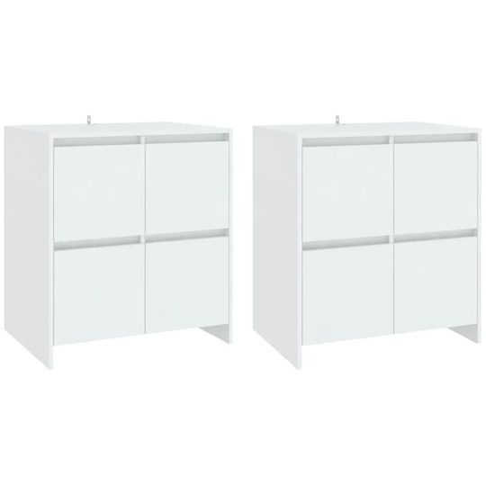 Sideboards 2 pcs White 70x41x75 cm Engineered Wood Vidaxl White