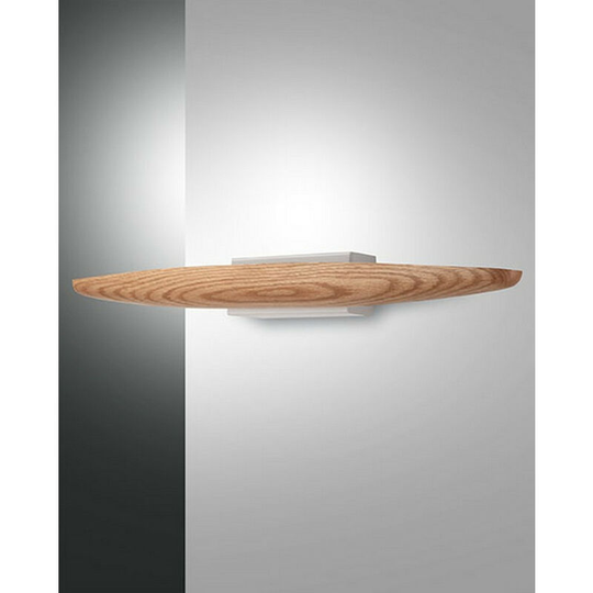 Fabas Luce Lighting - Fabas Luce Ribot Integrated led Wall Light Oak Glass
