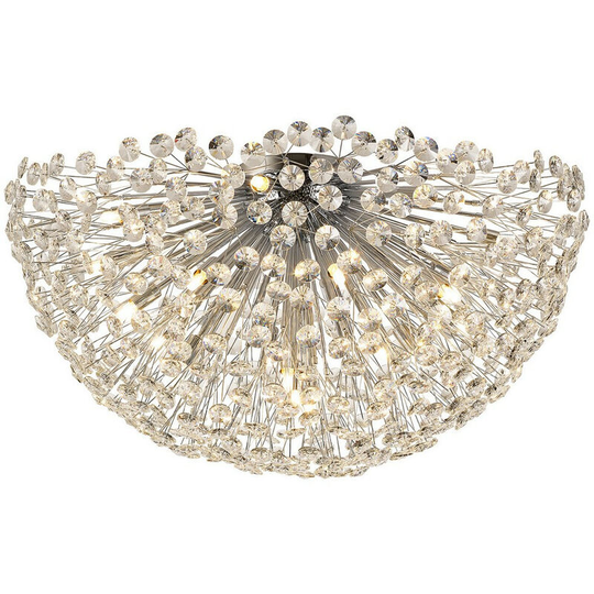Luminosa Salisbury Ceiling Lamp 80cm 21 Light G9 Polished Chrome, Crystal
