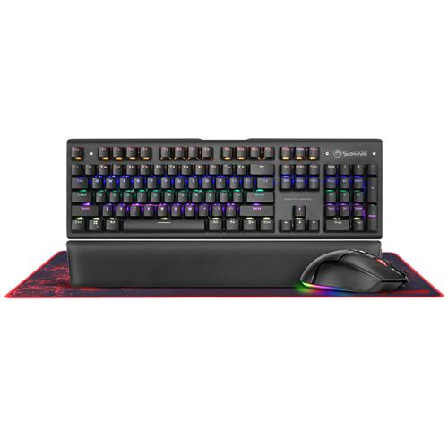 Marvo CM420-UK keyboard Mouse included USB QWERTY UK English Black