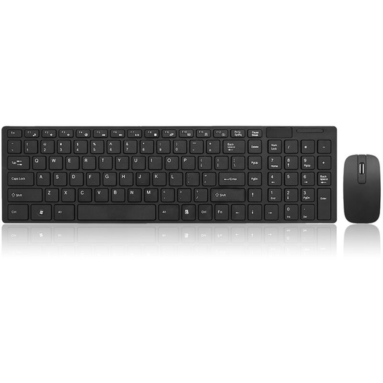 K-06 2.4G Wireless Keyboard and Mouse Combo Computer Keyboard with Mouse Plug and Play for Laptop Black