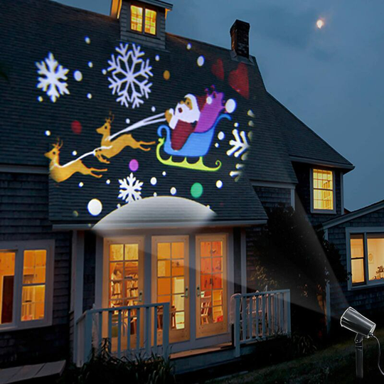 Kartokner - Christmas Projector Outdoor Lights, 3D Rotating led Projector Waterproof Christmas Lights Pattern for Xmas Holiday Party Garden Patio