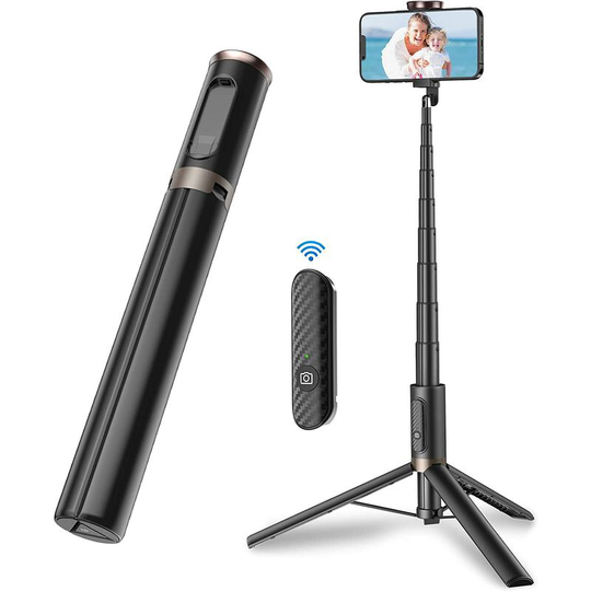Sun Flowergb - 1PCS 32' Mobile Phone Selfie Stick Tripod, All-in-1 Smartphone Tripod with Built-in Wireless Remote, Portable, Lightweight, Large