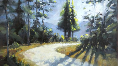 Loose Vibrant Painting - Forest Landscape - Oil or Acrylic