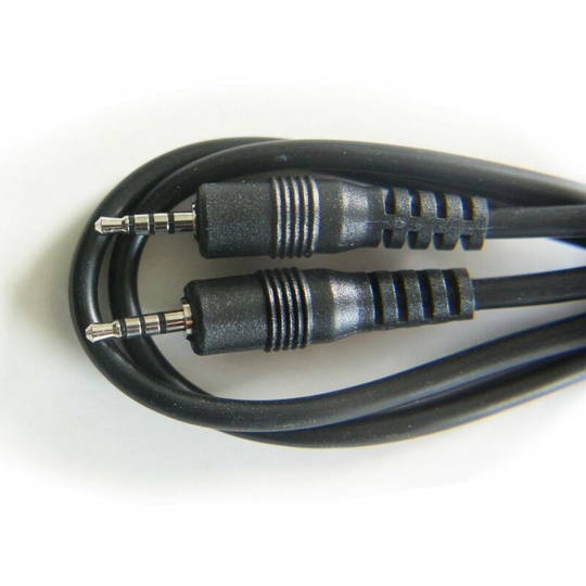 Loops - 1.8m 2.5mm 4 Pole Mini Jack Plug to Male Cable Lead av Camcorder Camera Car tv