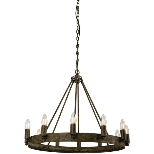 Endon Directory Lighting - Endon Chevalier - 12 Light Ceiling Pendant Aged Metal, E14