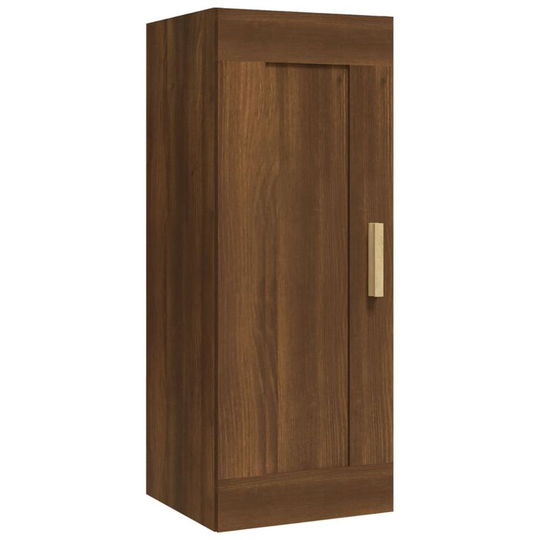 Wall Cabinet Brown Oak 35x34x90 cm Engineered Wood Vidaxl Brown