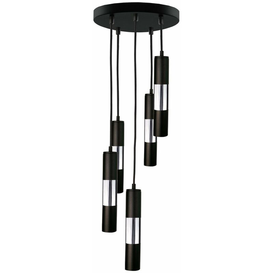 Keter Magnum Cluster Pendant Ceiling Light Black, Silver, 30cm, 5x GU10