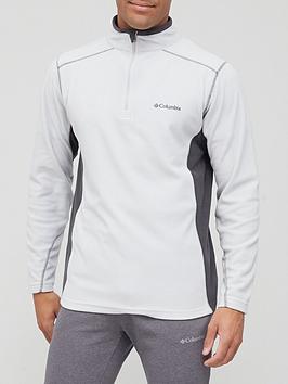 Columbia Klamath Half Zip Fleece - Light Grey, Light Grey, Size S, Men