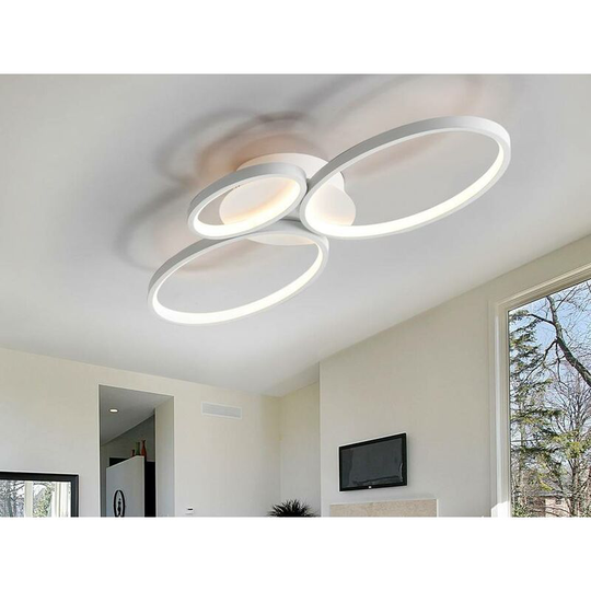 Schuller Sios - Integrated led 3 Light Flush Ceiling Light White