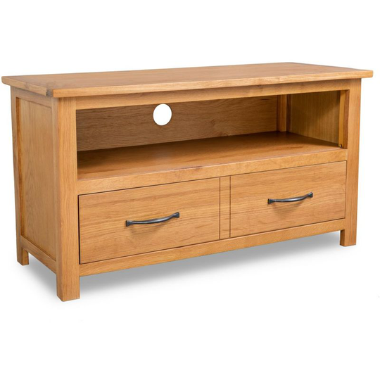 Hommoo - tv Cabinet 90x35x48 cm Solid Oak Wood VD10569