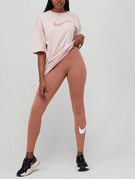 Nike Nsw Essential Swoosh Leggings - Light Brown