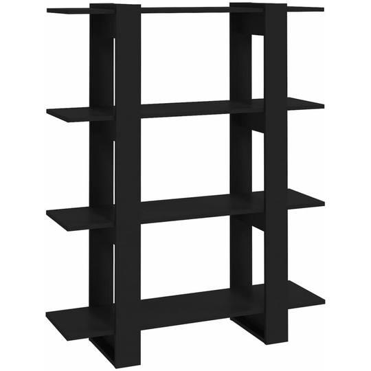 Book Cabinet/Room Divider Black 100x30x123.5 cm Vidaxl Black