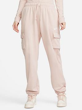 Nike Nsw Club Fleece Mid Rise Cargo Joggers - Light Pink