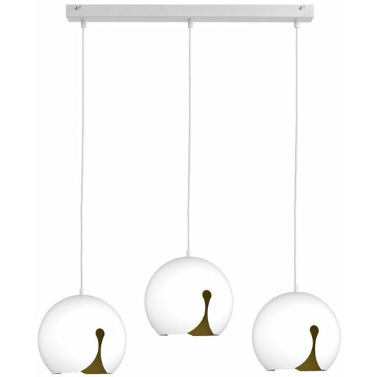 Keter Malaga Bar Pendant Ceiling Light White, 62cm, 3x E27