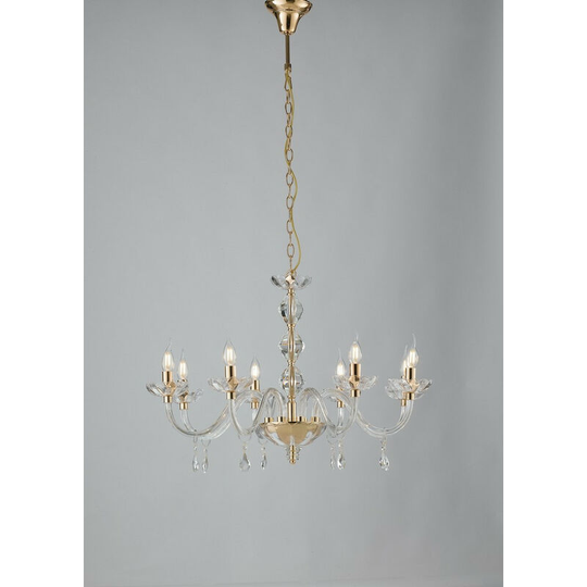 Fan Europe Lighting - Fan Europe riflesso 8 Light Chandeliers Gold, Crystal 83x53cm