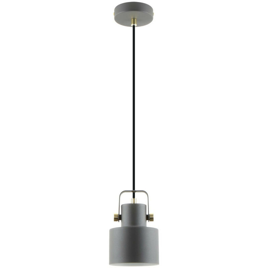Zumaline Draco Dome Pendant Ceiling Light, Matt Black, Gold, White, 1x E27