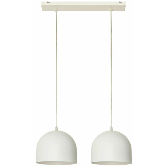 Helam Madison Straight Bar Pendant Ceiling Light White 42cm