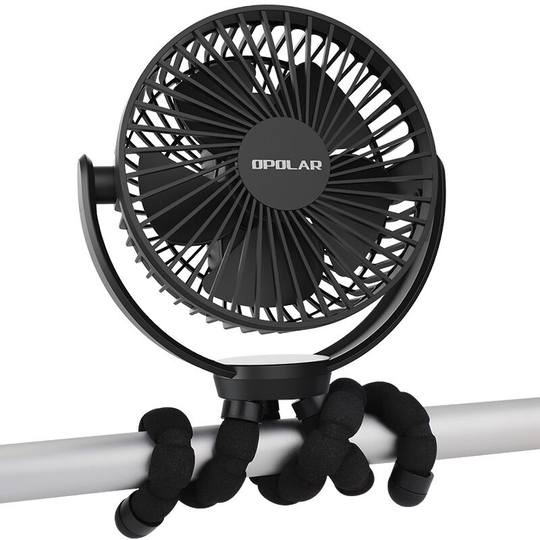 5000mAh Stroller Fan, Ultra Quiet usb Clamp Fan, Portable Fan with Flexible Tripod, Rotating Fan Used for Bedroom Office etc. - Readcly