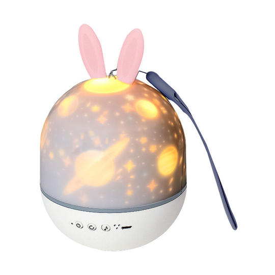 Betterlifegb - BR-Vie Baby Night Light Projector, Child led Night Light Musical and Light Lamp 360° Rotation, 8 Songs, 6 Projection Movies, for Kids,
