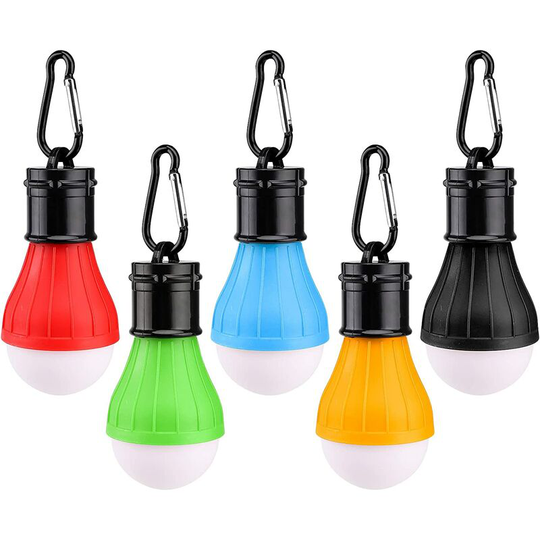 5 Pcs Camping Lights LED Tent Lights with Carabiner Clips Outdoor Mini Camping Lantern Portable LED Tent Lantern Lamp 3 Lighting Modes Hanging Light