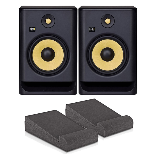 KRK ROKIT RP8 G4 Studio Monitors Pair with Isolation Pads