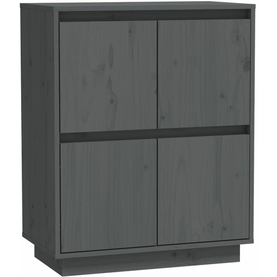 Sideboard Grey 60x34x75 cm Solid Wood Pine vidaXL - Grey