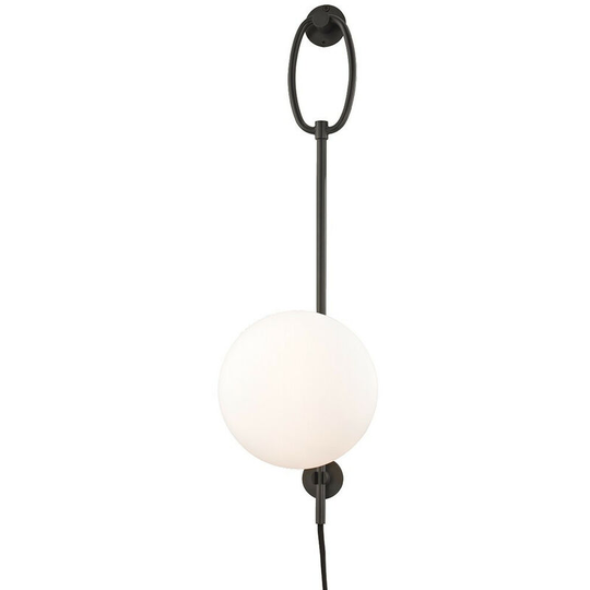 Hudson Valley Lighting - Gina 1 Light Wall Sconce With Plug Old Bronze, Glass