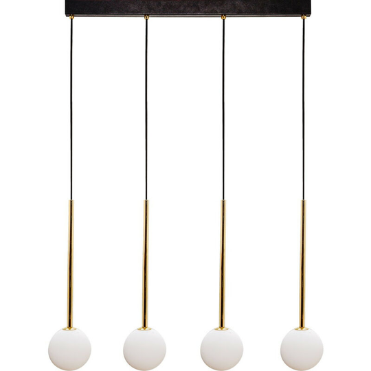 Zumaline Ali Bar Pendant Ceiling Light, Black, Gold, 5x G9