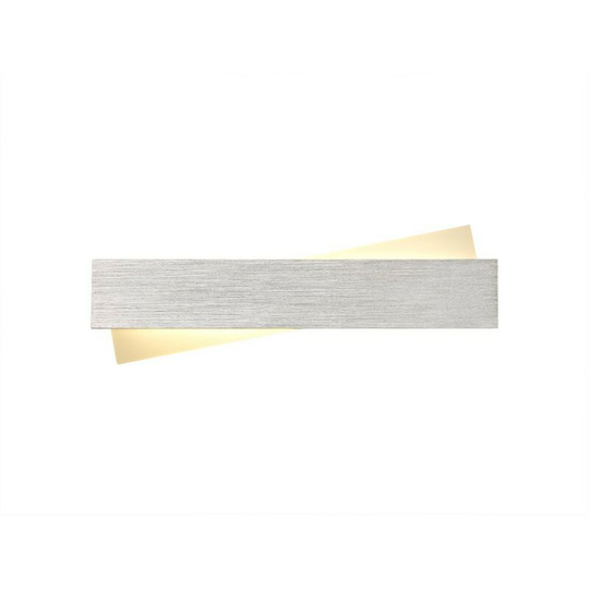 Wall Lamp, 1 x 8W led, 3000K, 640lm, Brushed Aluminium, Frosted White - Luminosa Lighting