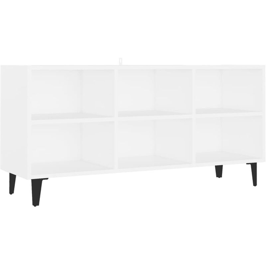 TV Cabinet with Metal Legs White 103.5x30x50 cm vidaXL - White
