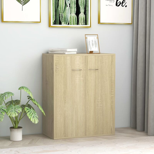 Sideboard Sonoma Oak 60x30x75 cm Chipboard - Brown