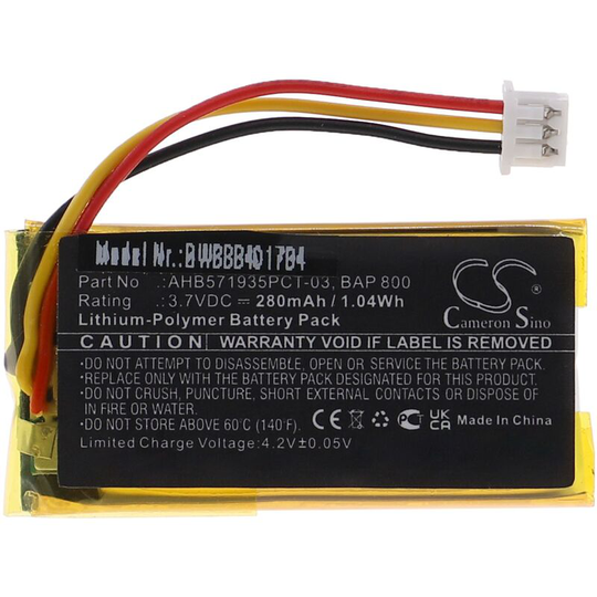 Vhbw - Replacement Battery compatible with Sennheiser Set 880, 860 Multimedia Stereo Amplifier, Hifi Amplifier (280 mAh, 3.7 v, Li-polymer)