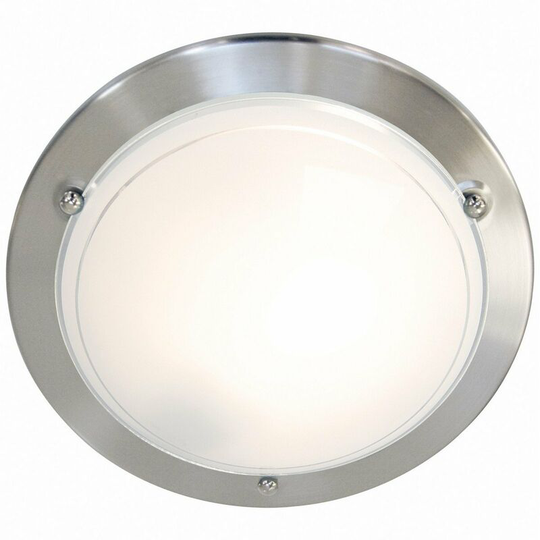 Nordlux Spinner Flush Ceiling Light Brushed Steel, E27