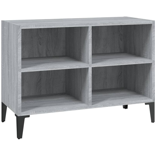 Tv Cabinet with Metal Legs Grey Sonoma 69.5x30x50 cm Vidaxl Grey
