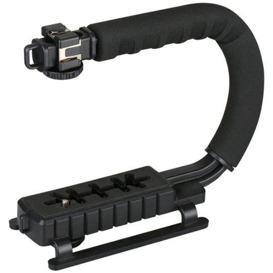 Marsh / Action Camera Mobile Stabilizer 3 Shoes 2 Hands Vlog Vlog Video Video Stand Low Tray Holder Shooting Plane Removable Shelf Holding Sony Canon
