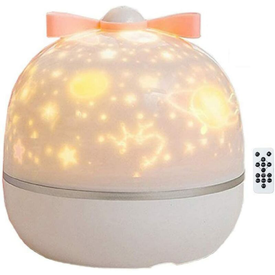 Bearsu - Starry Night Light Projector for Kids, Rotating Kids Night Light with 6 Films Deer Starry Ocean Rose Garden Constellation Childlike Trojan,