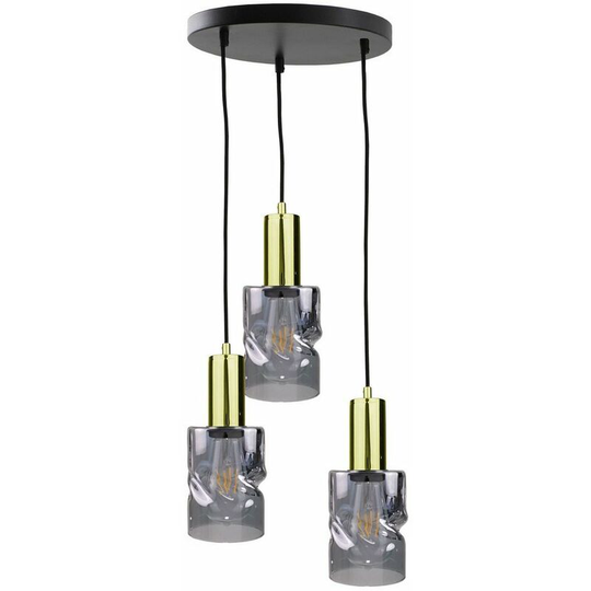 Keter Cross Cluster Pendant Ceiling Light Black, 30cm, 3x E27